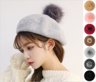 (BR) 181-MH 폼폼울베레모 털방울 겨울모자