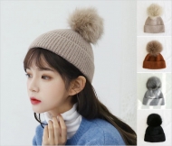 (T) 493-MH 폭스소프트앙고라 비니 털방울모자