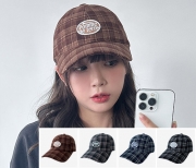 (Y) 1725-MH 펠트자수체크볼캡